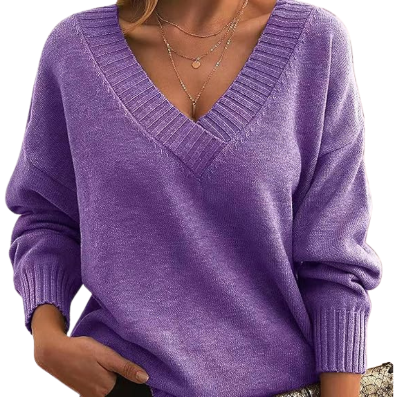 Chic V-Neck Cashmere Sweater